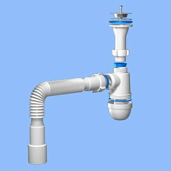 Сифон  Waterstal  1  1/2 40  з гібк. трубою A-4007