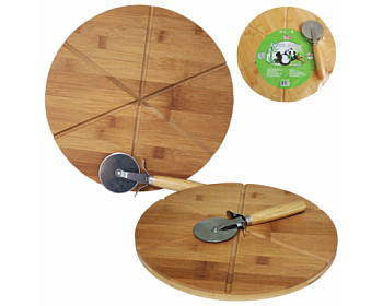 Дошка для подачі страв бамбукова 4 секції