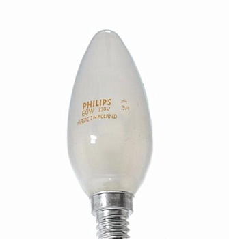   Лампа  PHILIPS  40Вт Е14 матова свічка