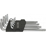 Ключі TORX  з отворами ХВ-9шт Т10-Т150 35Д961