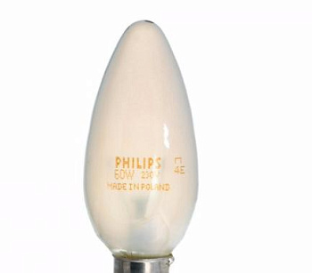   Лампа  PHILIPS  60Вт Е14 матова  свічка