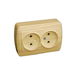 711-4700-128  DEMET  Розетка 2-на б/з клен