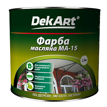Фарба масляна МА-15  DEKART  блакитна  1,0кг