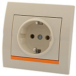 702-0303-122  DERIY  Розетка 1-на з/з крем