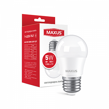 Лампа 1-LED-741 G45 5W 3000К 220V E27