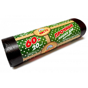 Чисто Мішки д/сміття міцні 60л*20шт