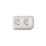 Розетка  OPERA  2-на. б/з   накладна вишня  2907